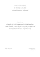 Simulacija rada mikromreže temeljena na lokalnim meteorološkim podacima i izabranom profilu električnog opterećenja
