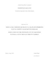 Simulacija termoelektrane na ukapljeni prirodni plin na tržištu električne energije