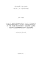 Signal concentration enhancement in the time-frequency domain using adaptive compressive sensing