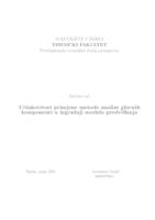 Učinkovitost primjene metode analize glavnih komponenti u izgradnji modela predviđanja