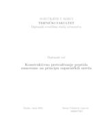 Konstruktivno pretraživanje peptida zasnovano na principu suparničkih mreža