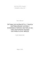 Optimalan razmještaj i snaga distribuiranih izvora i kondenzatorskih baterija na više naponskih razina distribucijske mreže