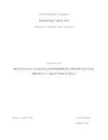 prikaz prve stranice dokumenta Računalna analiza i eksperiment opstrujavanja objekta u zračnom tunelu