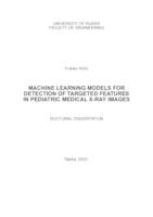 prikaz prve stranice dokumenta Machine learning models for detection of targeted features in pediatric medical X-ray images