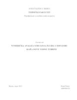 prikaz prve stranice dokumenta NUMERIČKA ANALIZA STRUJANJA FLUIDA U DIFUZORU KAPLANOVE VODNE TURBINE