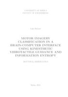 prikaz prve stranice dokumenta Motor imagery classification in a brain-computer interface using kinesthetic vibrotactile guidance and information entropy