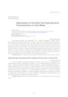 prikaz prve stranice dokumenta Optimization of the Ship Hull Hydrodynamic Characteristics in Calm Water