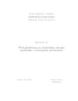 prikaz prve stranice dokumenta Web-platforma za statističku obradu podataka s očuvanjem privatnosti