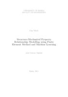 prikaz prve stranice dokumenta Structure-Mechanical Property Relationship Modelling using the Finite Element Method and  Machine Learning